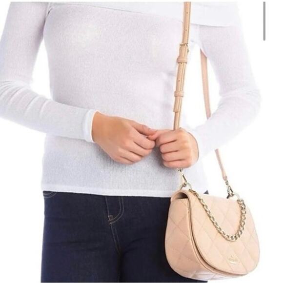 Kate Spade Emerson Place Rita Quilted Crossbody in Cashew Beige - Picture 3 of 16